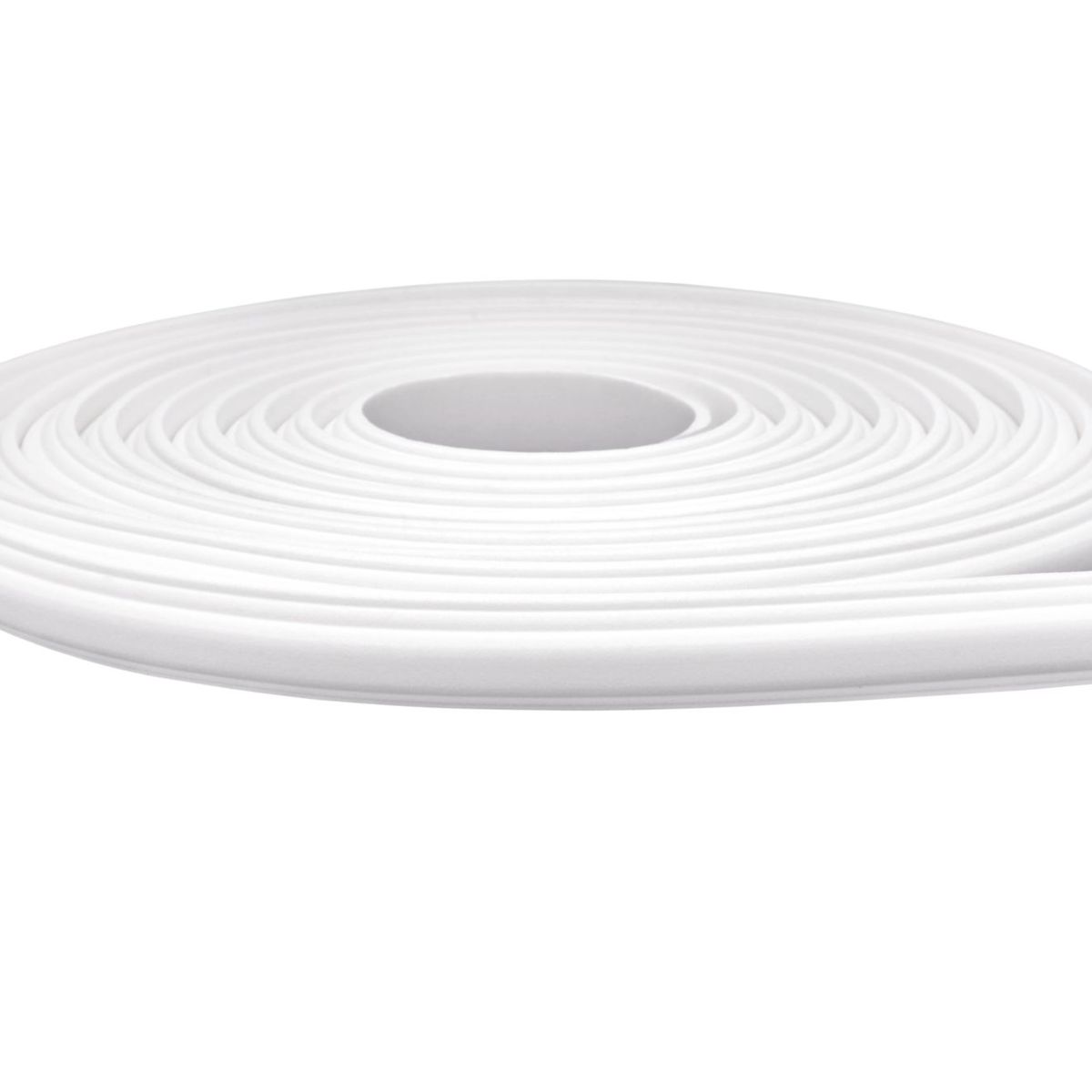 Rodameio Autocolante Flexível Eva Moldurado Liso 2,3x1,2cm Rolo 2,5m Branco, marca Meu Rodapé - Foto Principal