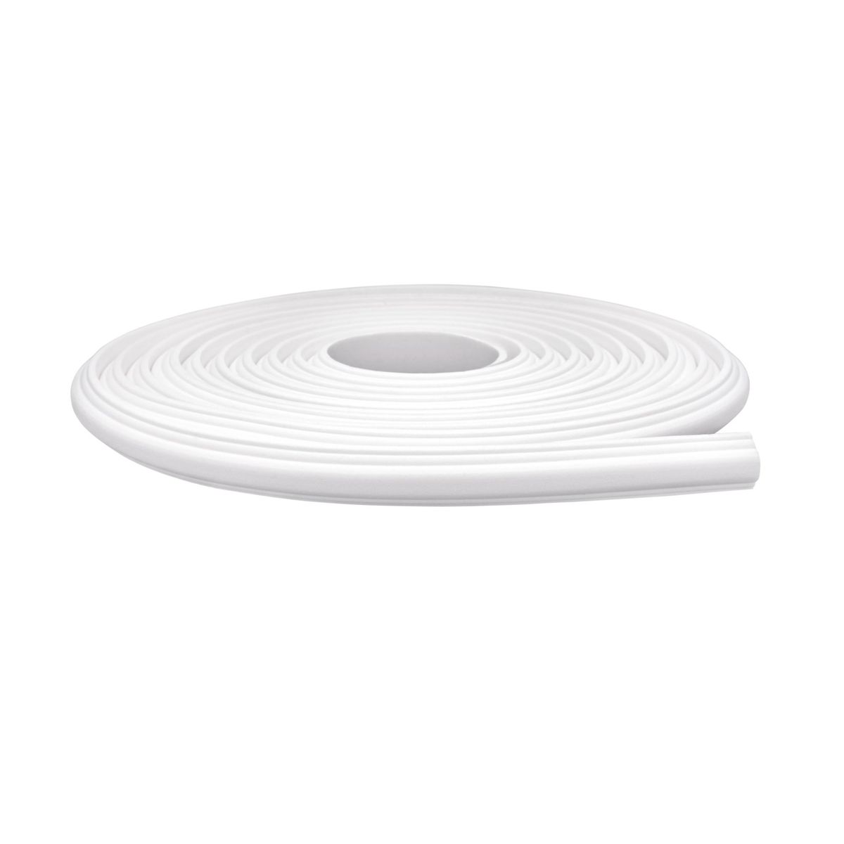 Rodameio Autocolante Flexível Eva Moldurado Liso 2,3x1,2cm Rolo 2,5m Branco, marca Meu Rodapé - Foto Principal