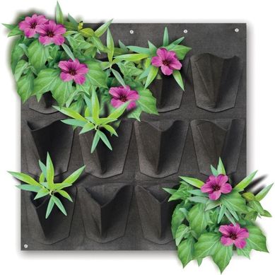 Jardim Vertical em Feltro 12 Nichos Plante e Cuide