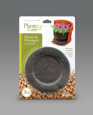 Manta de Drenagem para Vaso 12,5cm Plante e Cuide