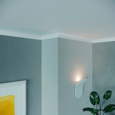 Roda-Teto Autocolante Flex�vel Eva Frisado Reto 5x1,2cm Rolo 10m Branco