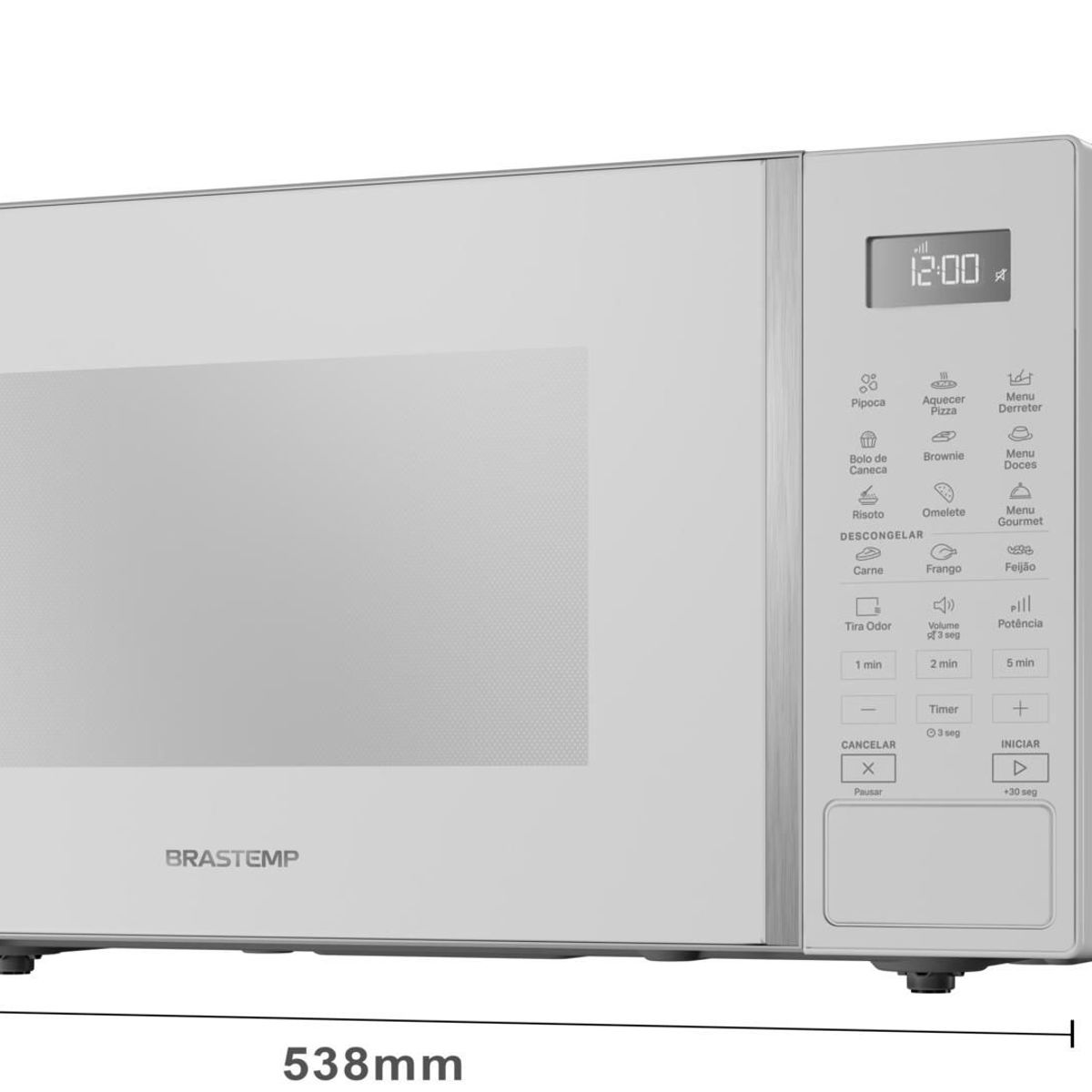 Micro-Ondas Brastemp 32 Litros Branco com Painel Integrado 127V, marca Brastemp - Foto 2