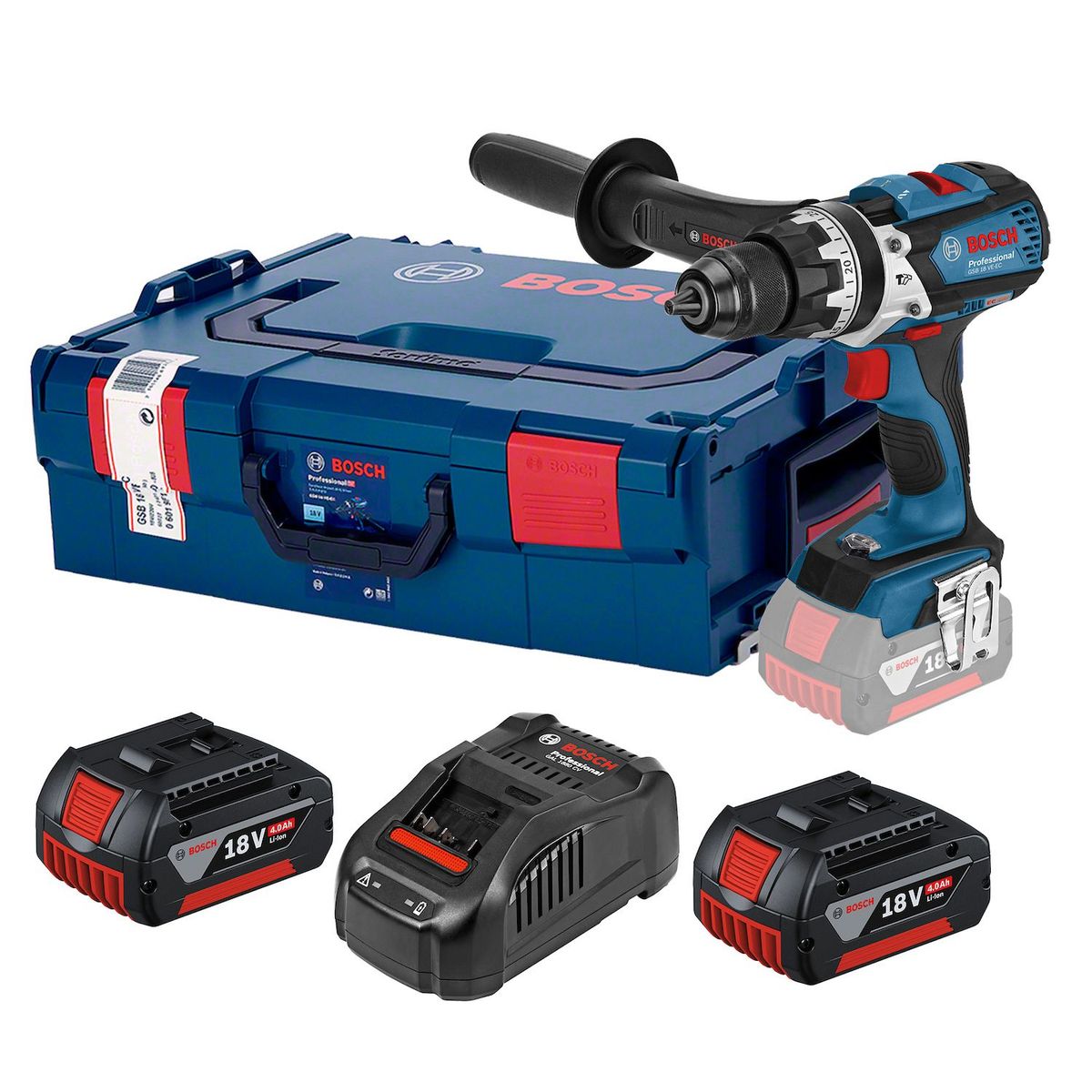 Furadeira de Impacto Bosch GSB 18V VE-EC 18V com 2 Baterias 4Ah Bosch, marca Bosch - Foto Principal