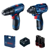 Kit Bosch Parafusadeira Furadeira GSB 120-LI e Chave de Impacto GDR 120-LI 12V
