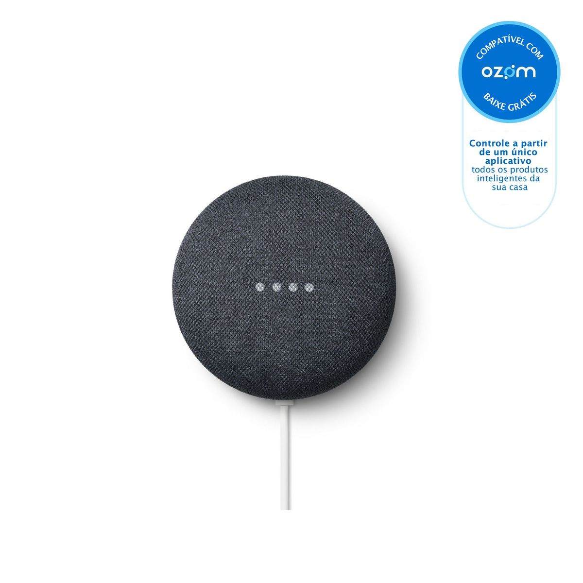 Assistente de Voz Google Nest Mini Carvão, marca Google - Foto Principal