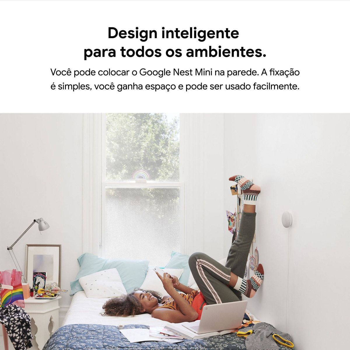Assistente de Voz Google Nest Mini Carvão, marca Google - Foto 2