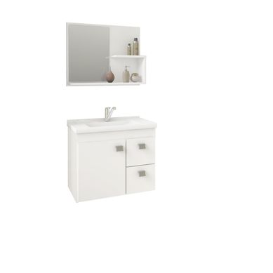 Armrio Hortncia 55cm com Espelheira Branco MGM
