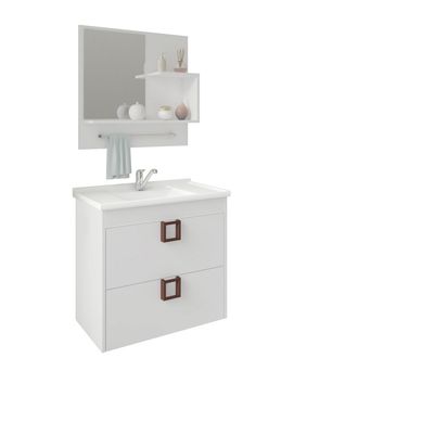 Armrio Lrio 59cm com Espelheira Branco MGM