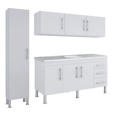 Cozinha Compacta Flex 3 Peas, 186Cm, Branco