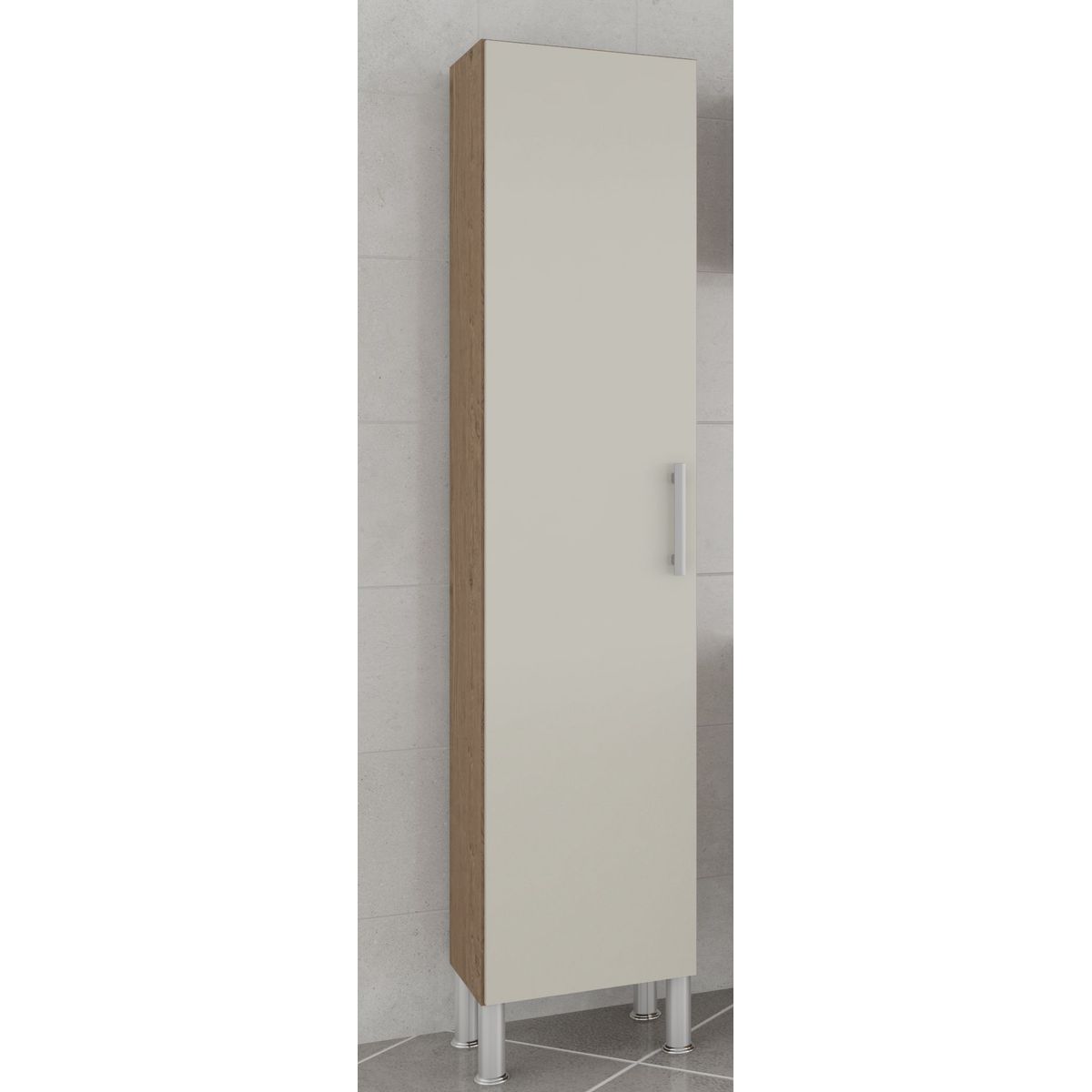 Armário Paneleiro Flex Amêndoa/Off White, marca Mgm - Foto Principal