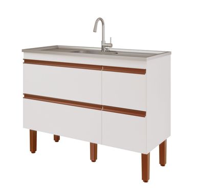 Balco Cozinha Prisma Px Perfil 1,14 Mt Branco