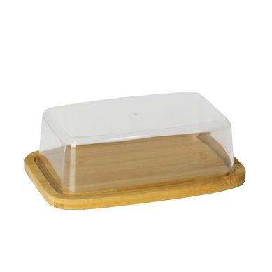Manteigueira de Bambu com Tampa De Plastic Lyor