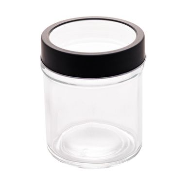 Pote Vidro Transparente com Tampa Acrlico 350Ml