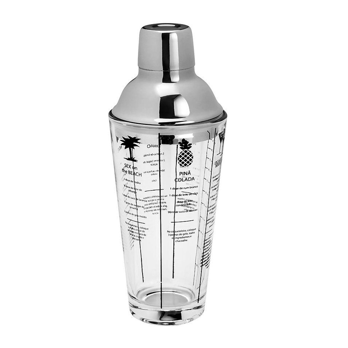Coqueteleira Vidro e Aço Inox Coimbra 420Ml, marca Lyor - Foto Principal