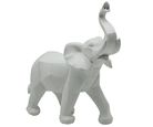 Figura Elefante Origami Branco 30cm Just Home Collection