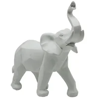 Figura Elefante Origami Branco 30cm Just Home Collection