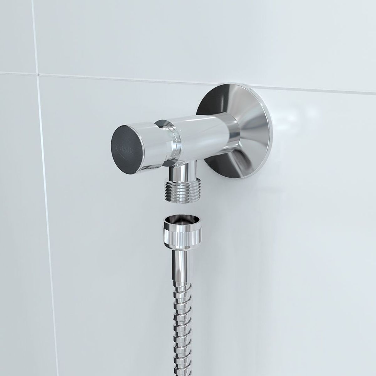 Válvula para Mictório Temporizada com Canopla e Flexível Cromada Blukit, marca Blukit - Foto 2