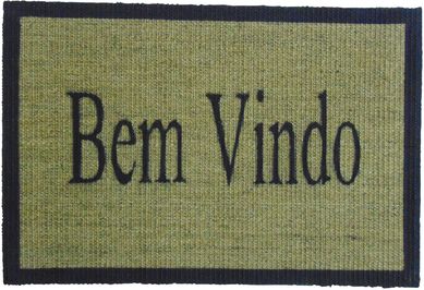 Capacho Sisal 40x60cm Bem Vindo Preto Apaeb Sisal