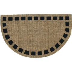 Capacho Sisal 40x70cm Meia Lua Pintado Basic 05 Preto Apaeb Sisal