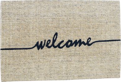 Capacho Sisal 40x60cm Welcome Curvas Preto Apaeb Sisal