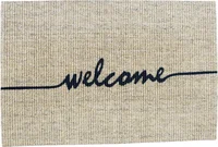 Capacho Sisal 40x60cm Welcome Curvas Preto Apaeb Sisal