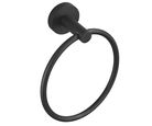 Porta Toalha Argola Chicago Preto Fosco Sensi D'acqua