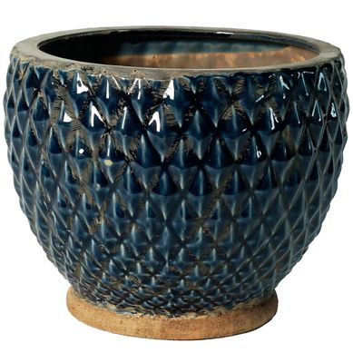 Vaso Cermico B&W Azul 15x12cm Homy