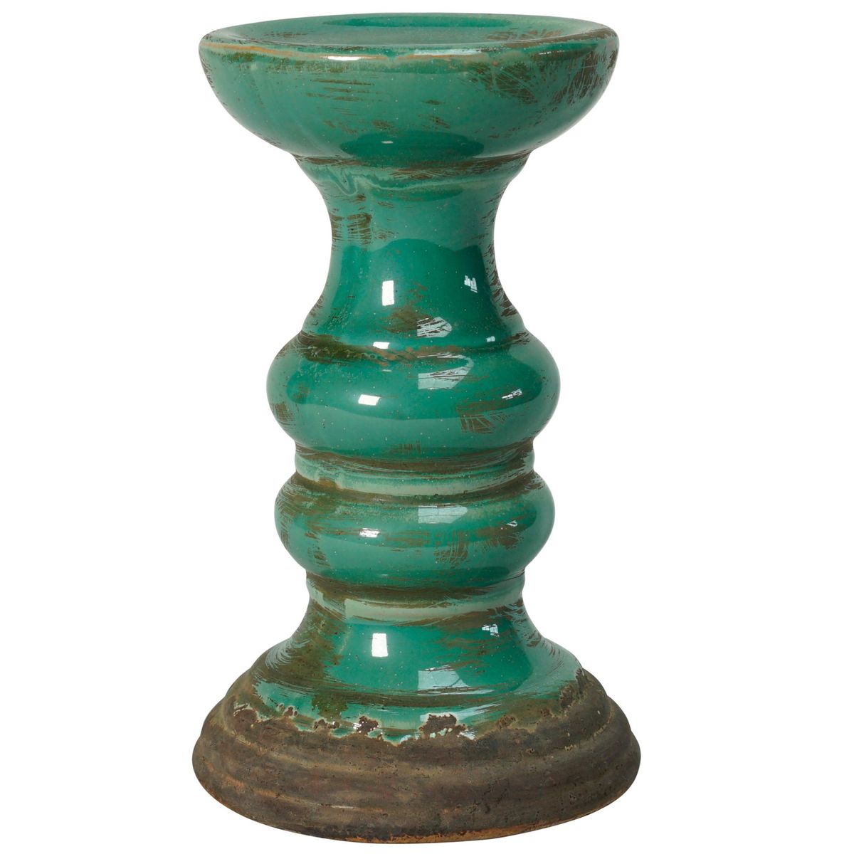Candelabro Antigo Verde 11x18cm Homy, marca Homy - Foto 2