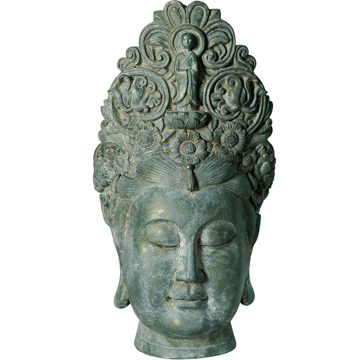 Cabeça de Buda Nepal Verde 38cm Homy, marca Homy - Foto Principal
