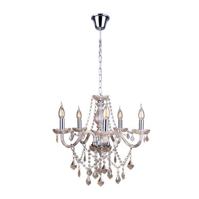 Lustre France Cristal Champagne 5 Lmpadas Startec