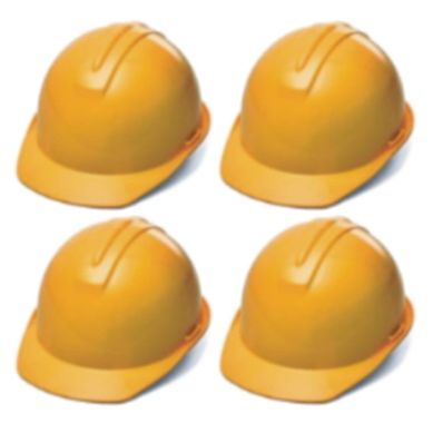 Kit com 4 Capacetes Evolution Amarelo