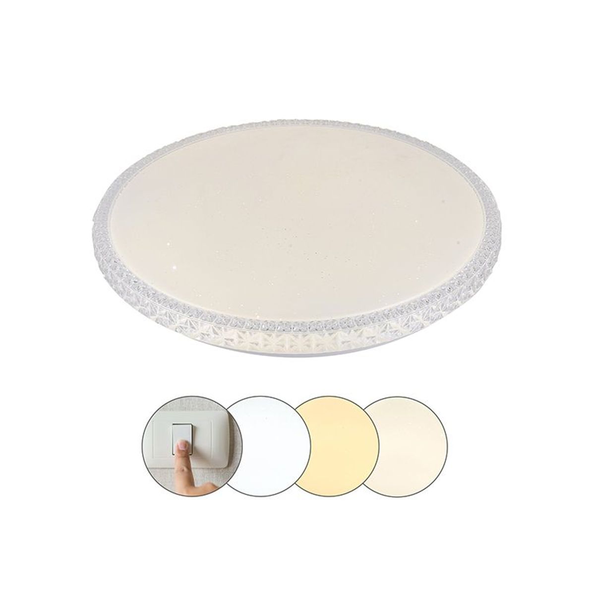 Plafon Redondo Branco 24W 40Cm Ly-8207Am, marca Hevvy - Foto 2
