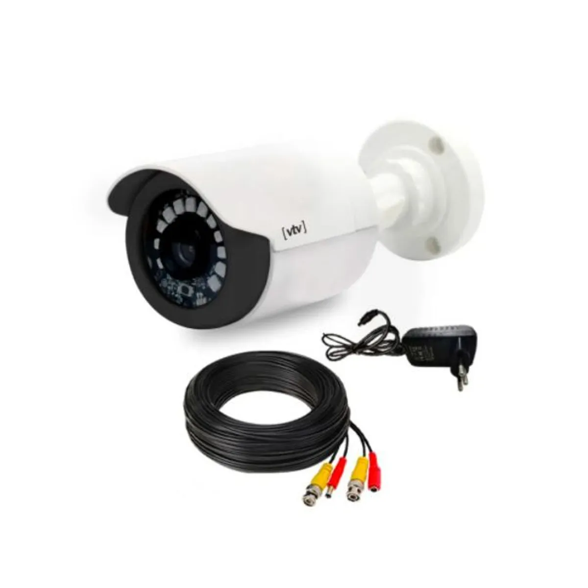 Kit Câmera Dome L12 1080P Full Hd - Ip65 Plástico com Cabo e Fonte, marca Vtv - Foto Principal