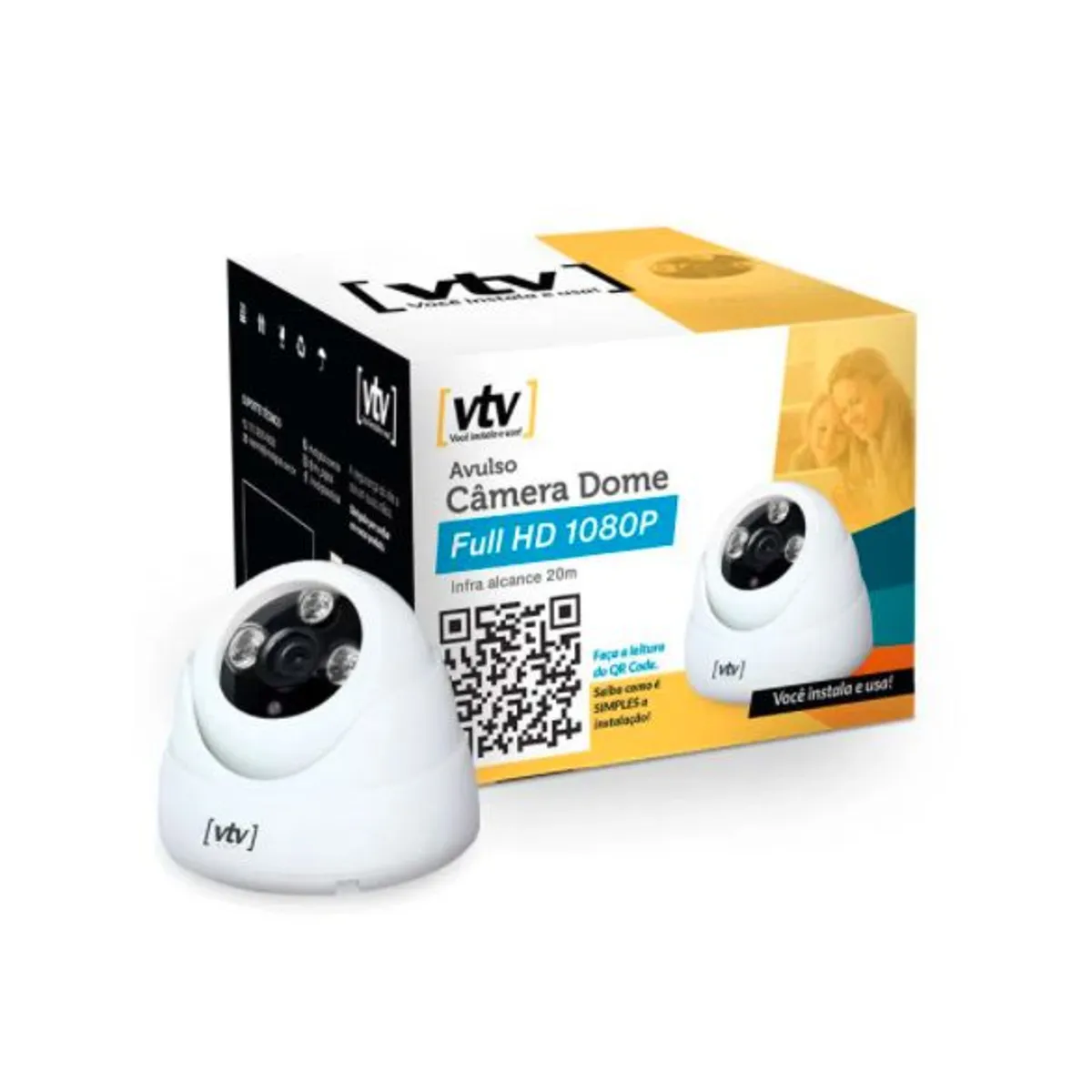 Camera Dome L12 Full Hd 1080P Ir/15M Branco Vtv, marca Vtv - Foto 2