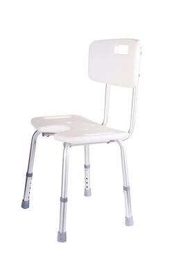 Cadeira para Banho Astra Abertura Frontal e Encosto Branco