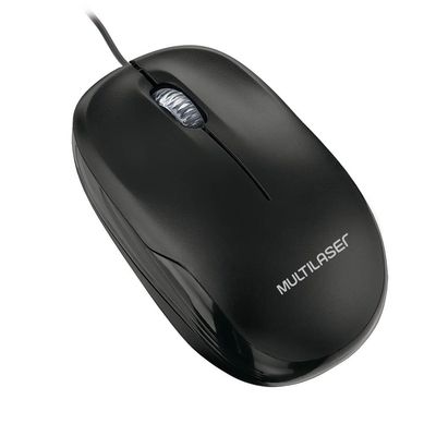 MOUSE OPTICO COM FIO PRETO