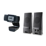 Kit com 1 Caixa de Som Multilaser + 1 Webcam Office HD