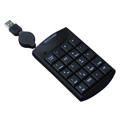 TECLADO NUMERICO C/ CABO RETRATIL USB PR