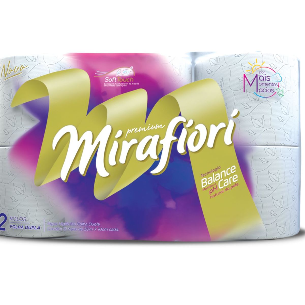 Papel Higiênico Mirafiori Folha Dupla 30M 12 Rolos, marca Mirafiori - Foto Principal