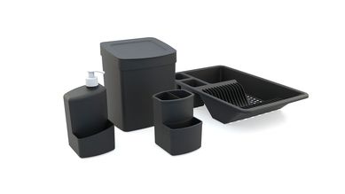 Kit Organize Sua Pia Full 4 Pcs Preto