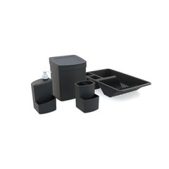 Kit Organize Sua Pia Full 4 Pcs Preto