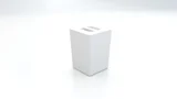 Porta Algodão e Hastes Flexíveis em Plástico Infinity Branco