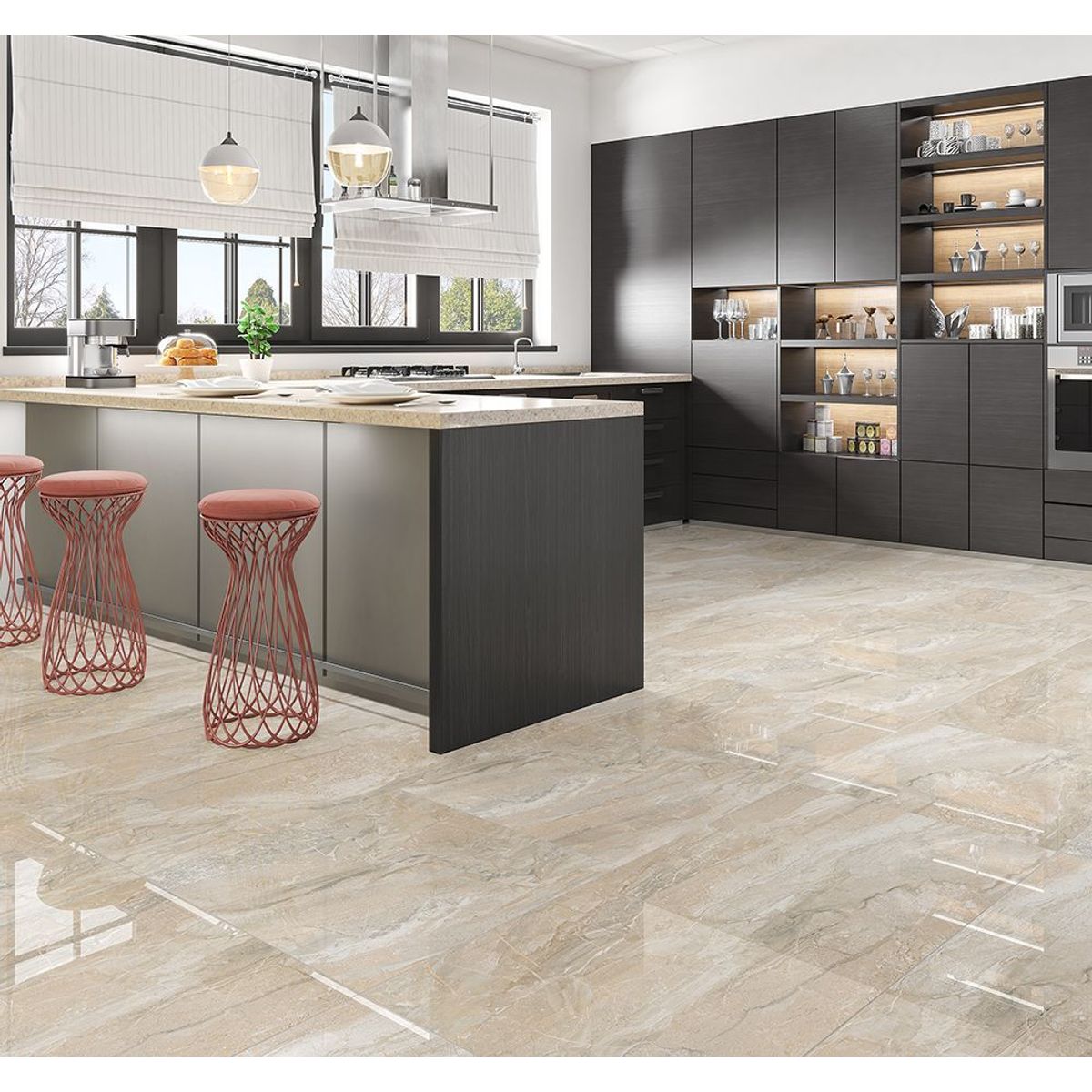 Piso In Out Premium PPI70090R 73x73 Caixa 2,13m² Marrom, marca Incefra - Foto Principal
