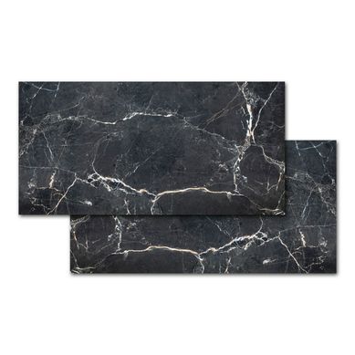 Porcelanato Venato Black Micro Crystal 59,5x119,5cm Retificado Caixa 2,13m Roca