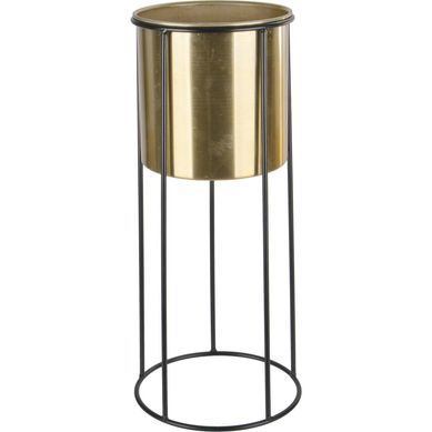 Vaso Dourado com Base 26X26X101cm