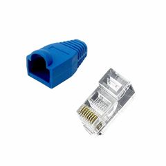 Kit Conector Rj45 + Capa Azul com 20 Peças
