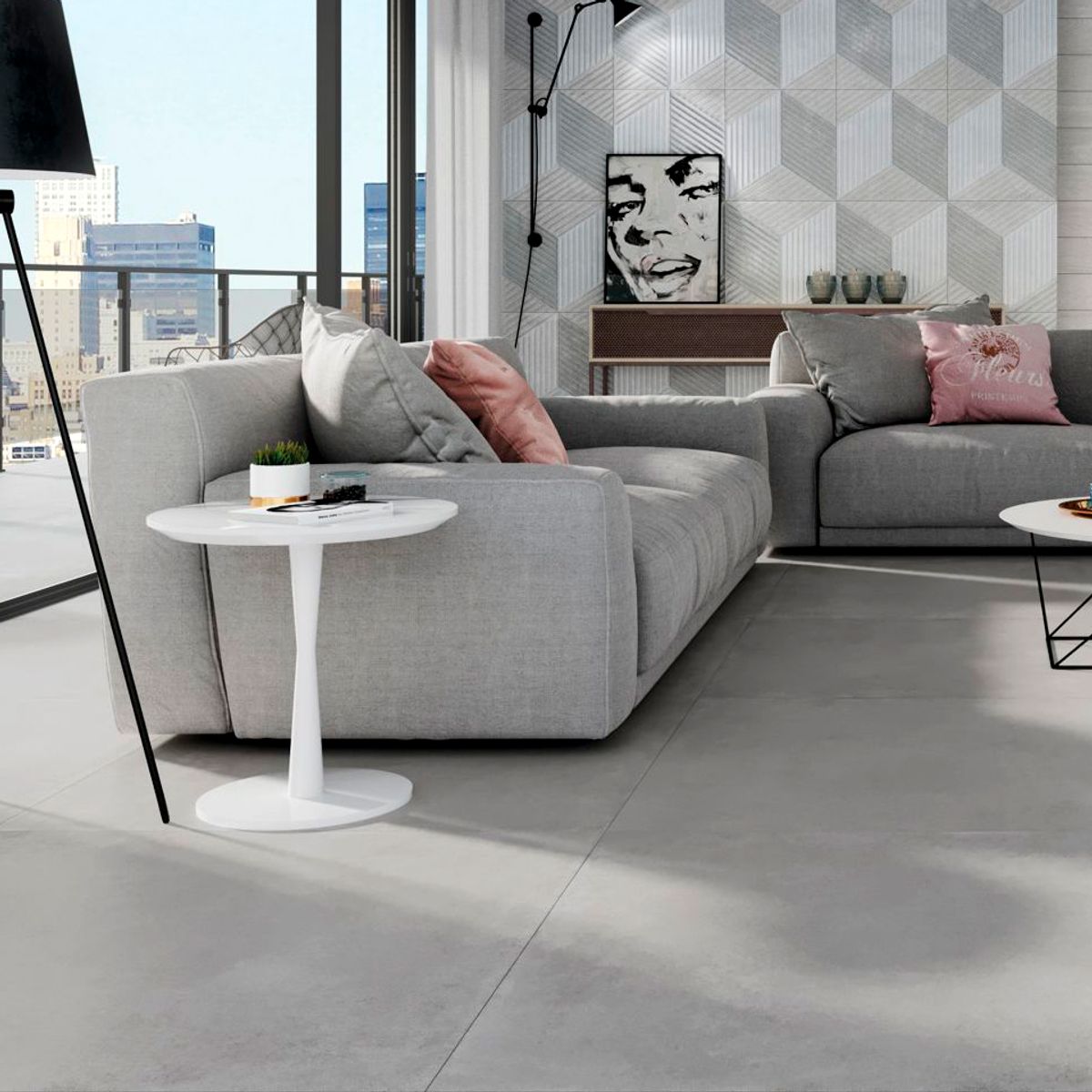 Porcelanato munich Gr Hard Polido 100X100 Ret Cx2, marca Portinari - Foto Principal