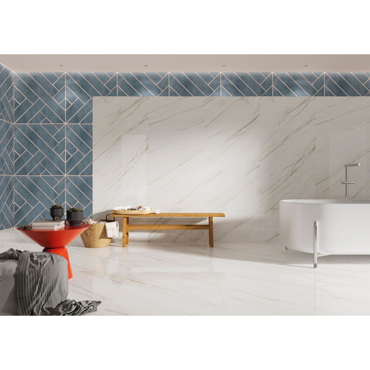 Porcelanato Retificado Natural Véu de Noiva White 120x120cm Caixa 1,44m² Ceusa, marca Ceusa - Foto Principal