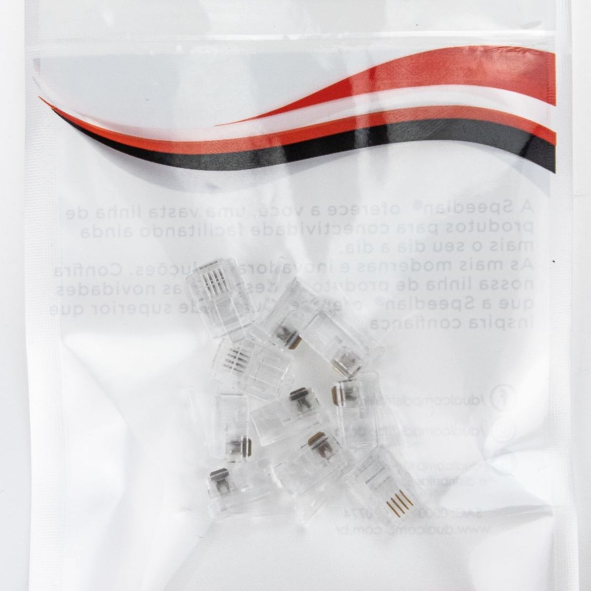Conector Rj11 6P4C com 10 Peças, marca  - Foto 2