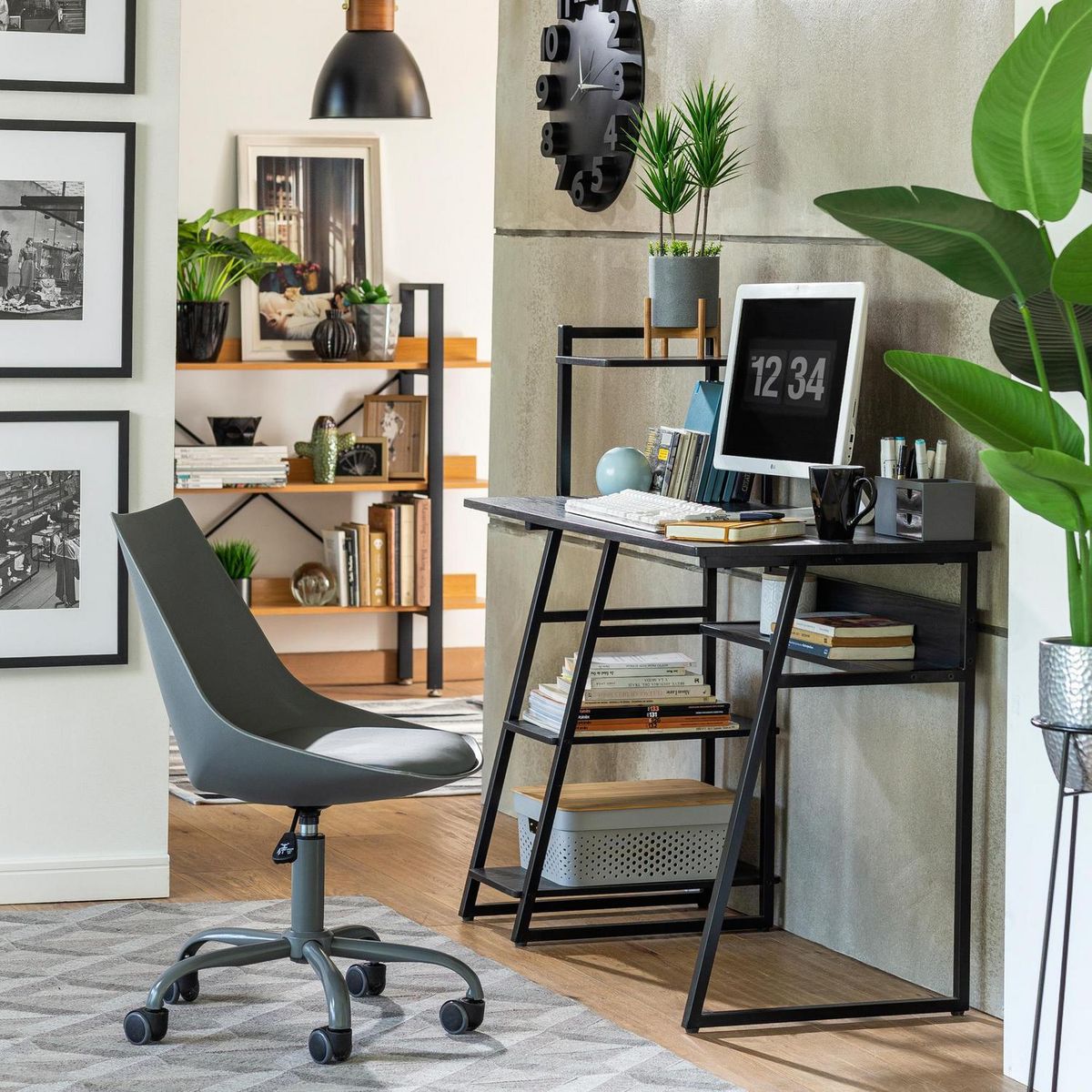 Cadeira de Escritorio Moorish Preto Just Home Collection, marca Just Home Collection - Foto 2